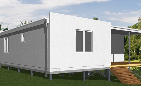 Индивидуальный жилой дом по адресу: Севастополь, с. Флотское, СНТ «Карань», уч. 55. Общая площадь 88 м2. Сдан 02.2020