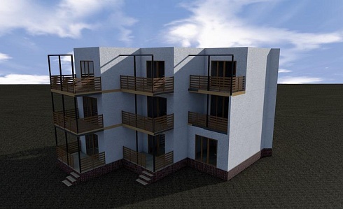 Трехэтажная гостиница по адресу: Республика Крым, ГО Судак, с. Веселое. Общая площадь 235 м2. Сдана 06.2019