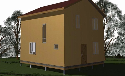 Индивидуальный двухэтажный жилой дом с мансардой. Общая площадь всех помещений - 95,11 м 2 по адресу: г. Севастополь, ул. Писателя Аверченко. Сдан 05.2018