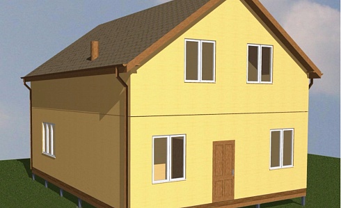 Индивидуальный двухэтажный жилой дом по адресу: Республика Крым, Симферопольский район, с.Украинка, ул. Речная, 21. Общая площадь всех помещений - 145,05 м2. Сдан 08.2018