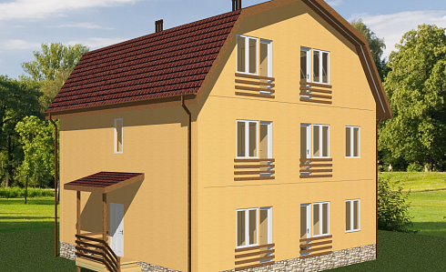 Индивидуальный жилой дом по адресу: Республика Крым, г. Феодосия, пгт Коктебель, ул. Вересаева, д. 32. Общая площадь всех помещений – 265,56 м2. Сдан 01.2020