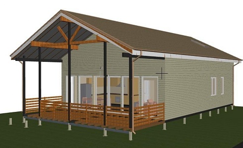 Индивидуальный жилой дом по адресу: Краснодарский край, Темрюкский район, станица Голубицкая, пер. Морской 15 А. Площадь 134.63 м2. Сдан 03.2020. 