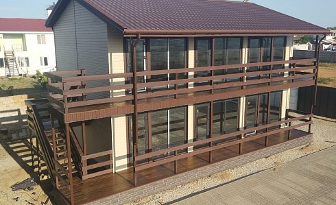 Индивидуальный жилой дом по адресу: Республика Крым, Сакский район, Штормовской сельский совет, уч. 10, Общая площадь – 172 м2. Сдан 06.2020 