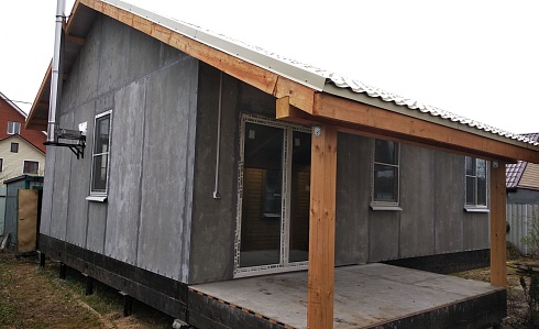 Московская область, Ленинский район, Московский с.о., д. Мешково, СНТ «Родничок», уч.55. Общая площадь - 64м 2.Сдан 07.2020