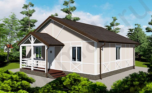 Индивидуальный двухэтажный жилой дом по адресу: Московская область, Истринский район, с/п Егорьевское. Площадь 79м2. Сдан 03.2020