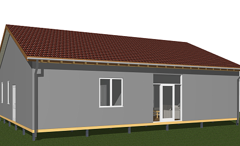 Индивидуальный жилой дом по адресу: Республика Крым, Сакский район, с. Червоное, ул. Северная,9. Общая площадь – 122 м2. Сдан 02.2020