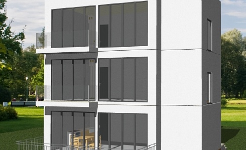 Индивидуальный жилой дом по адресу: Севастополь, пр-д Кильватерный, 8. Общая площадь – 163 м2. Сдан 03.2020